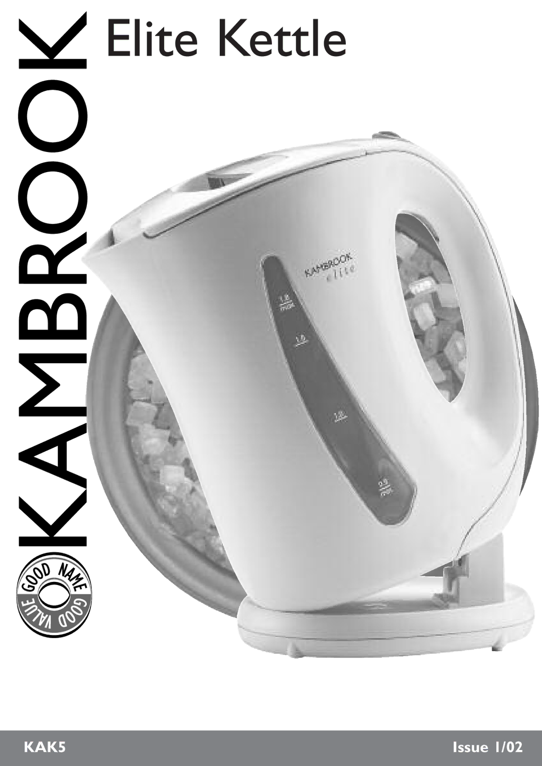 Kambrook KAK5 manual Elite Kettle 