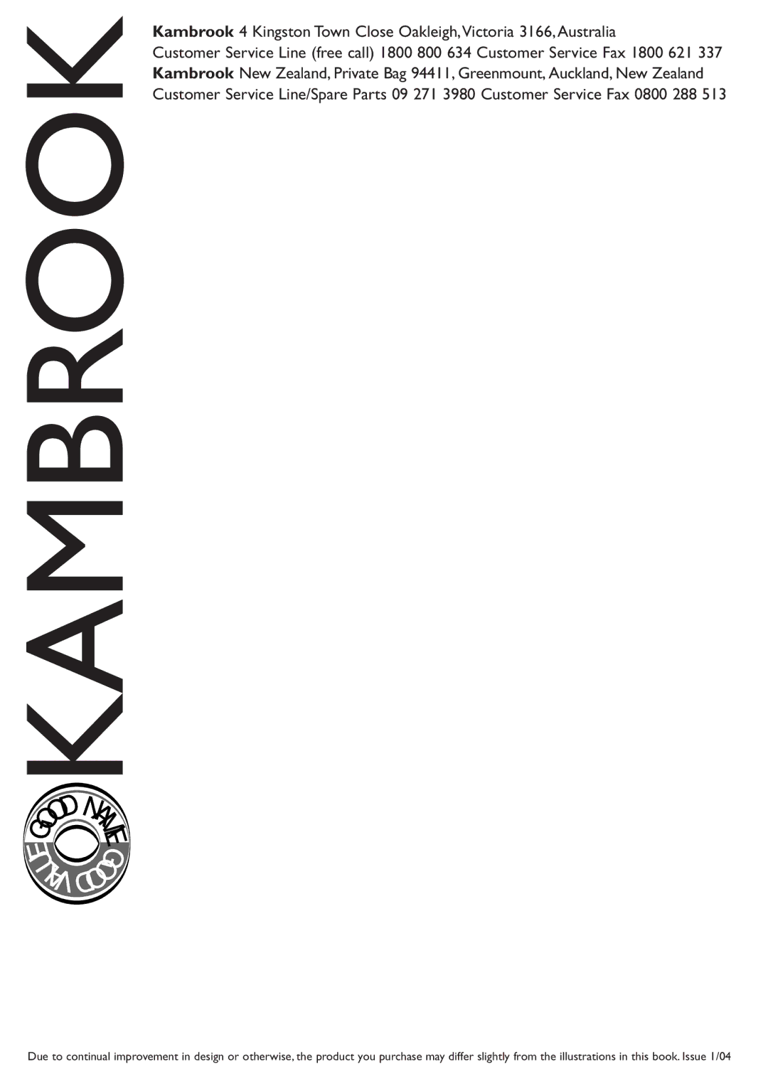 Kambrook KB220 manual Lav 