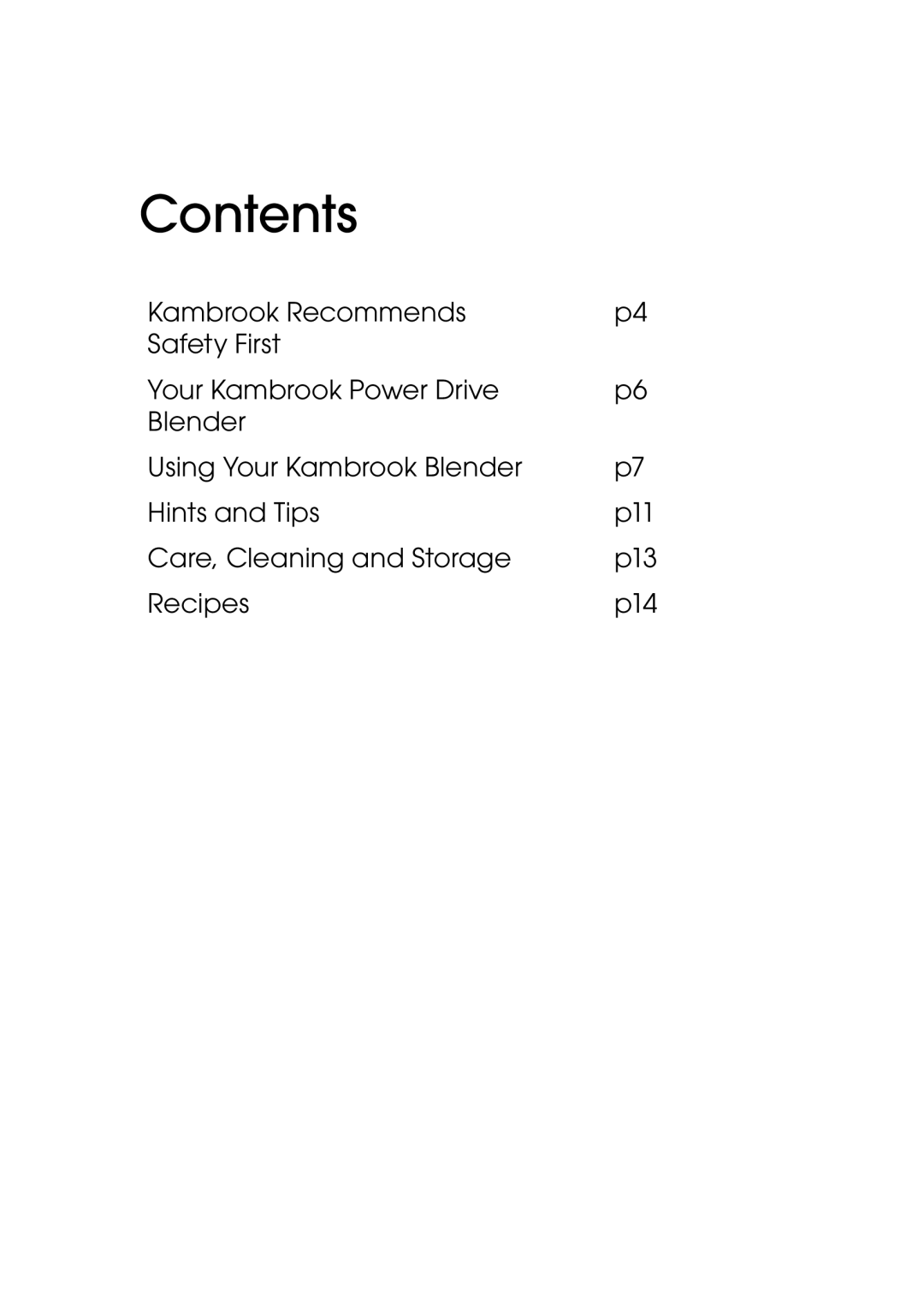 Kambrook KBL120, KBL180 manual Contents 