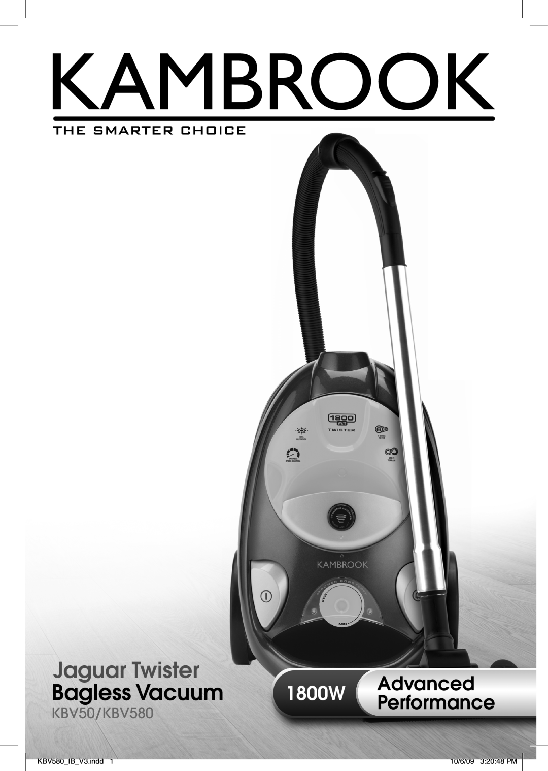 Kambrook manual Jaguar Twister Bagless Vacuum Cleaner, Issue 1/07, KBV50.indd, 9/5/07 11 42 15 AM 