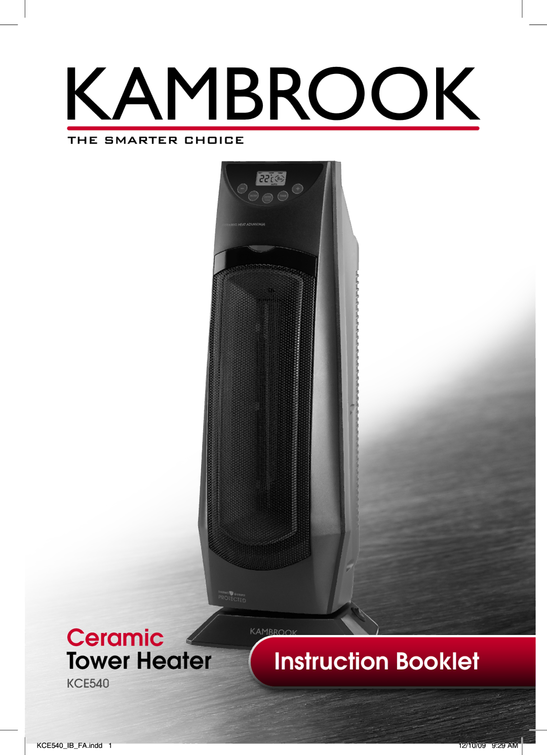 Kambrook KCE540 manual Instruction Booklet 