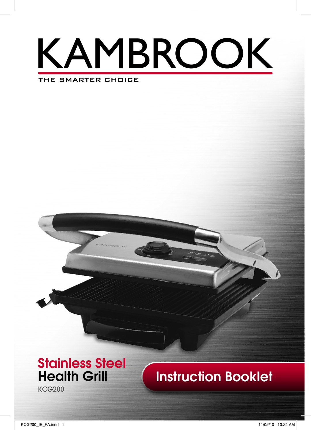 Kambrook KCG200 manual Instruction Booklet 