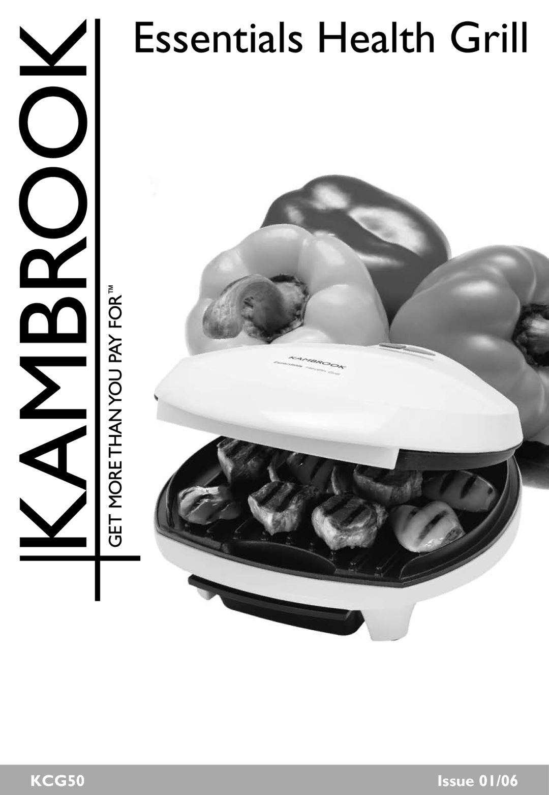 Kambrook KCG50 manual Essentials Health Grill 