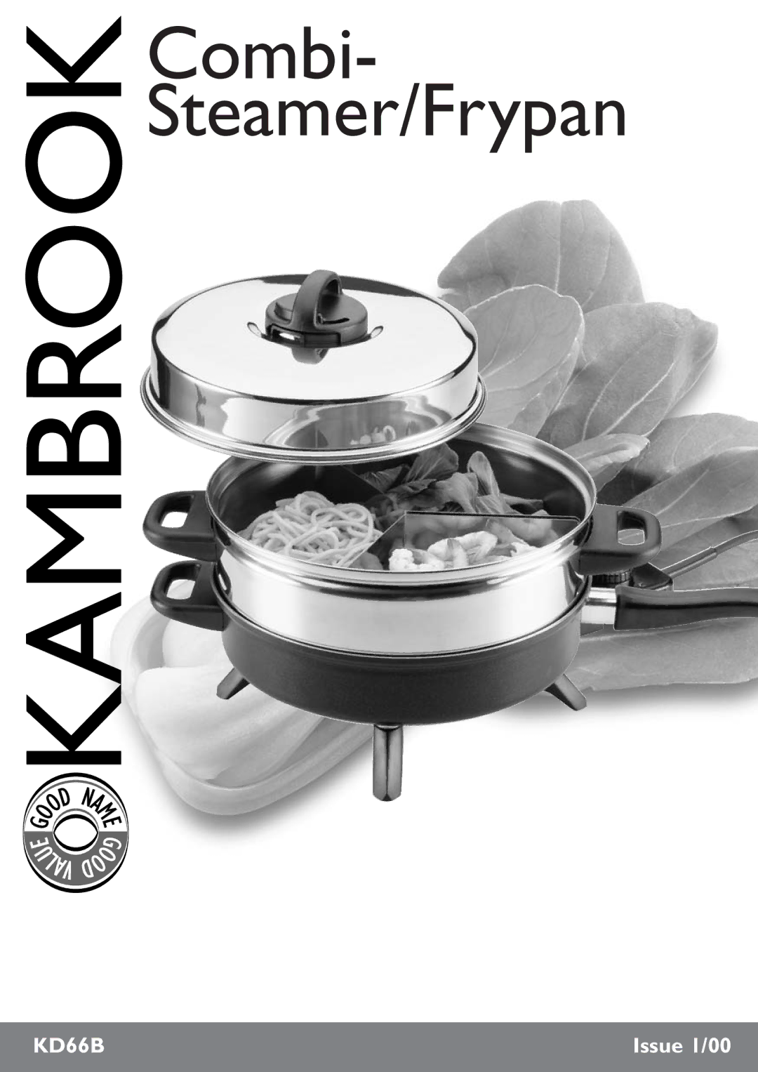 Kambrook KD66B manual Combi Steamer/Frypan 