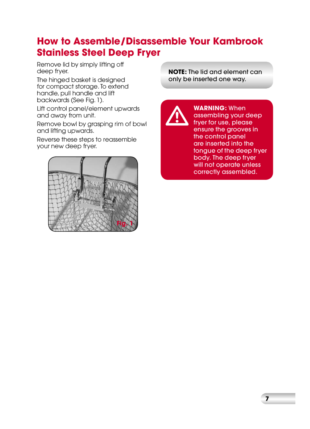 Kambrook KDF560, KDF460 manual 