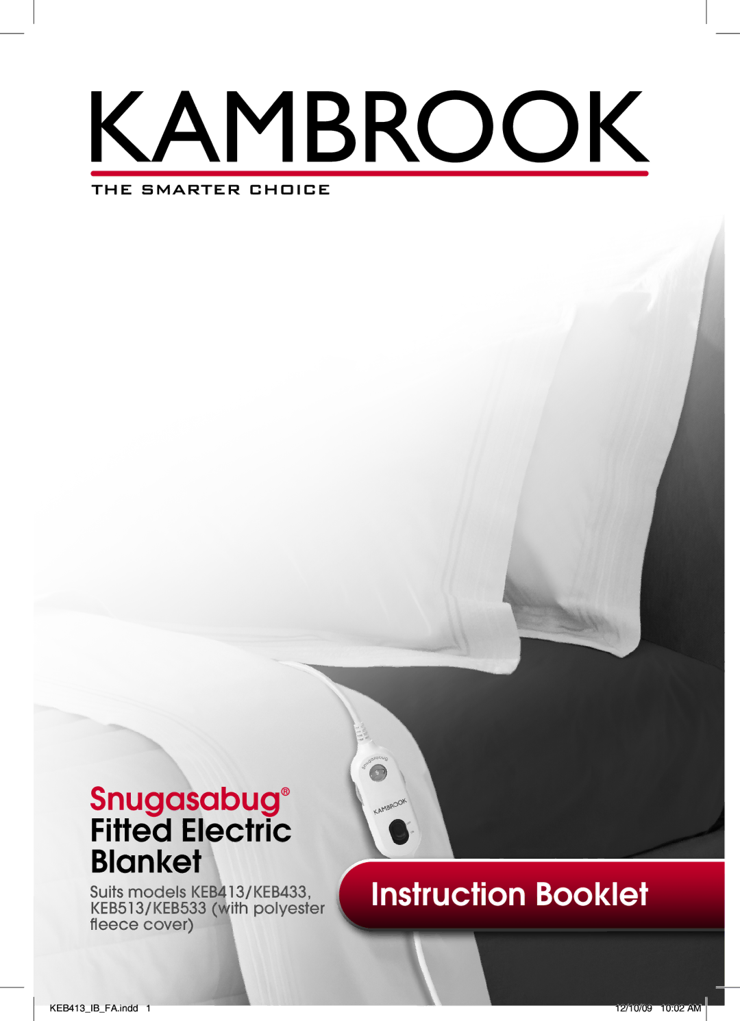 Kambrook KEB413, KEB533, KEB433, KEB513 manual Instruction Booklet 