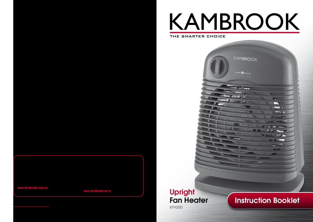 Kambrook KFH200 manual Upright, Fan Heater, Instruction Booklet 