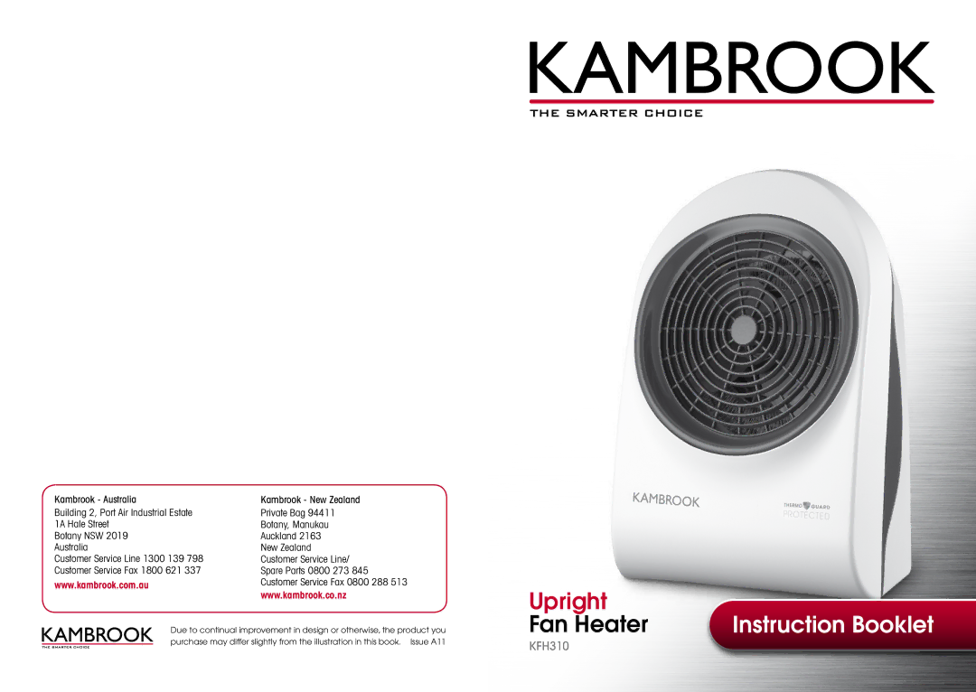 Kambrook KFH310 manual Instruction Booklet 