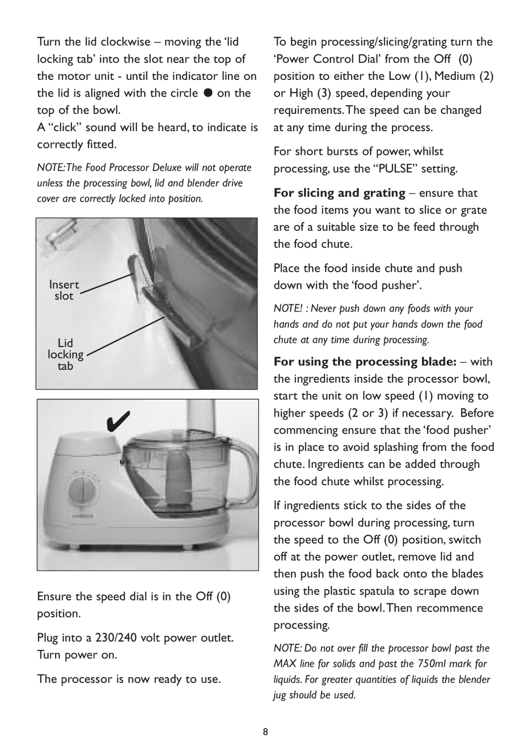 Kambrook KFP90 manual 