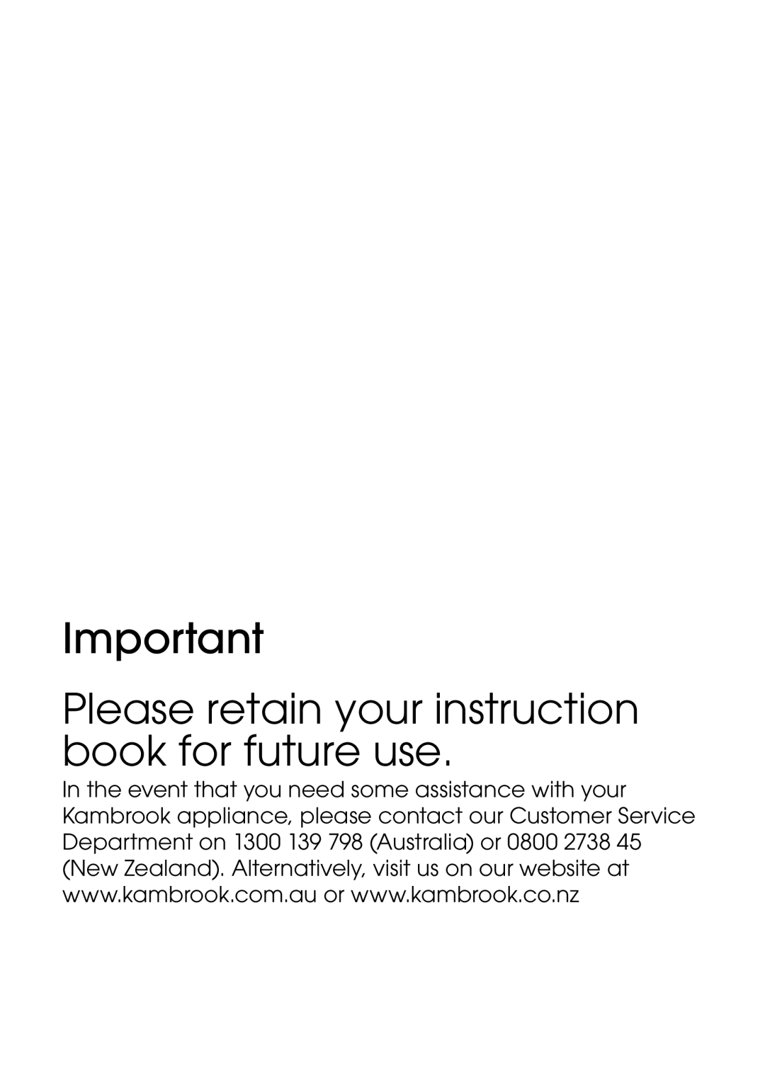 Kambrook KHP1 manual Please retain your instruction book for future use 