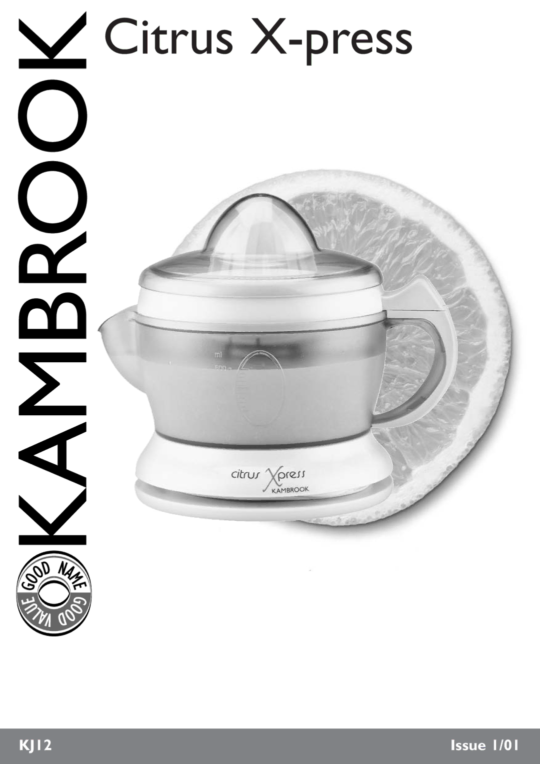 Kambrook KJ12 manual Citrus X-press 