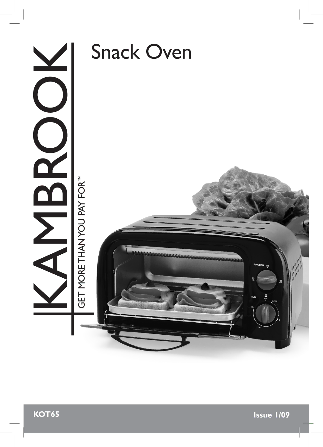 Kambrook KOT65 manual Snack Oven 