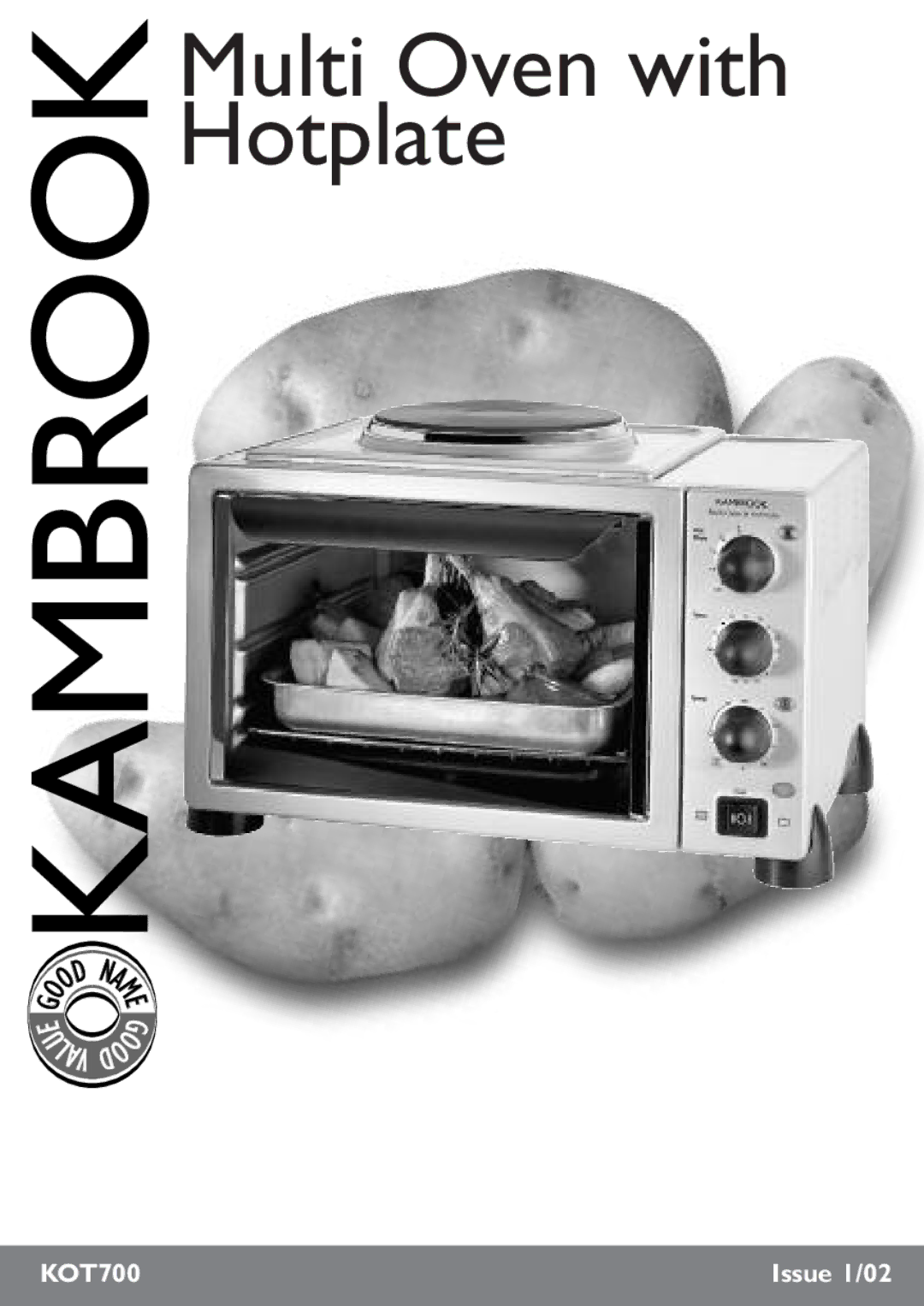 Kambrook KOT700 manual Multi Oven with Hotplate 