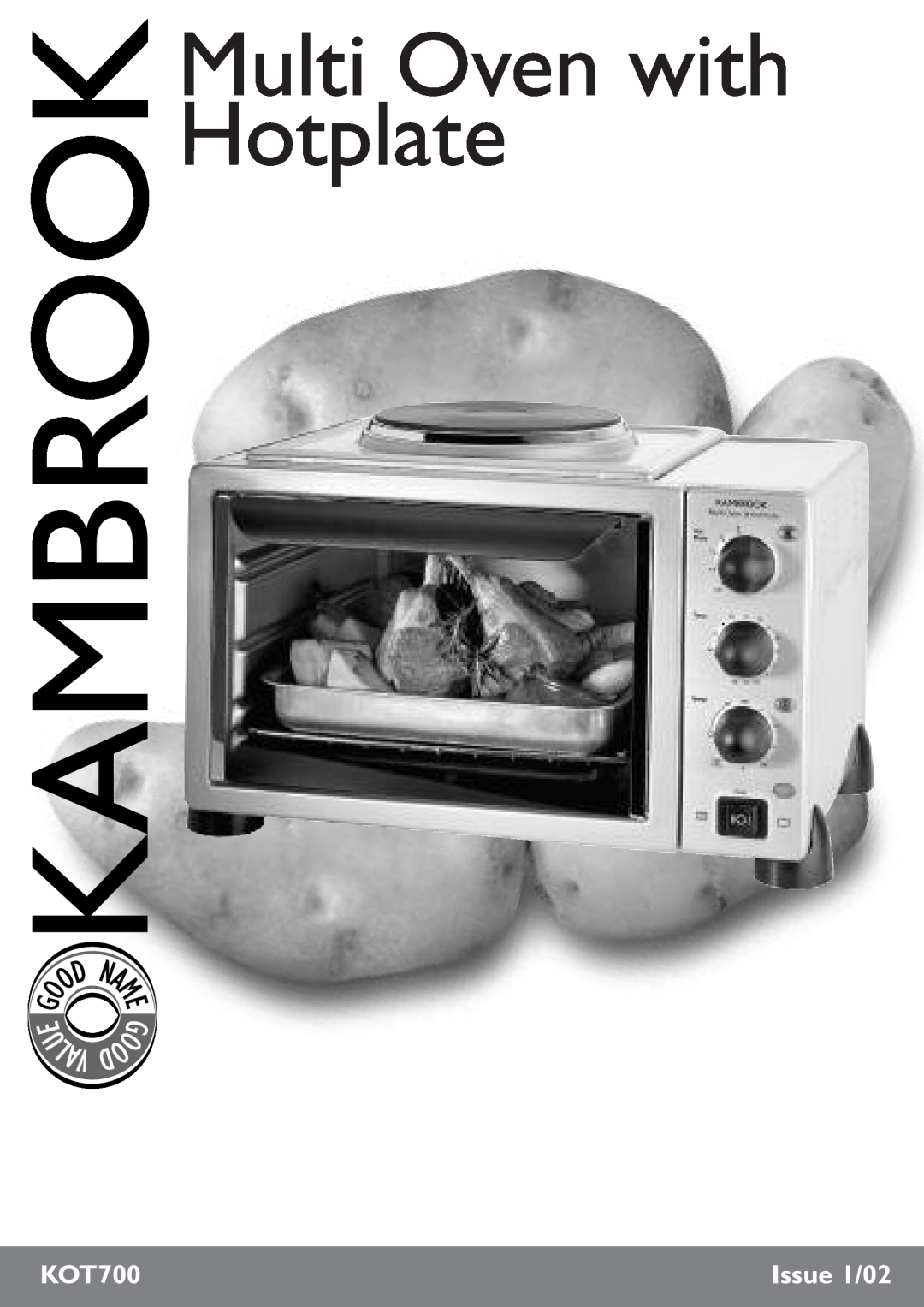 Kambrook KOT700 manual U Lav, Multi Oven with Hotplate, Issue 1/02 