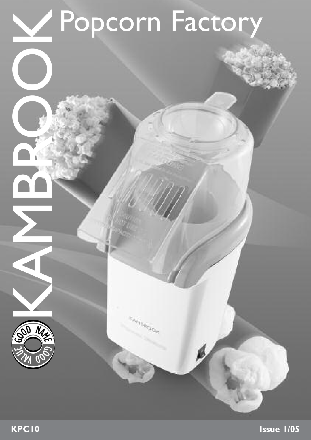 Kambrook KPC10 manual U Lav, Popcorn Factory, Issue 1/05 