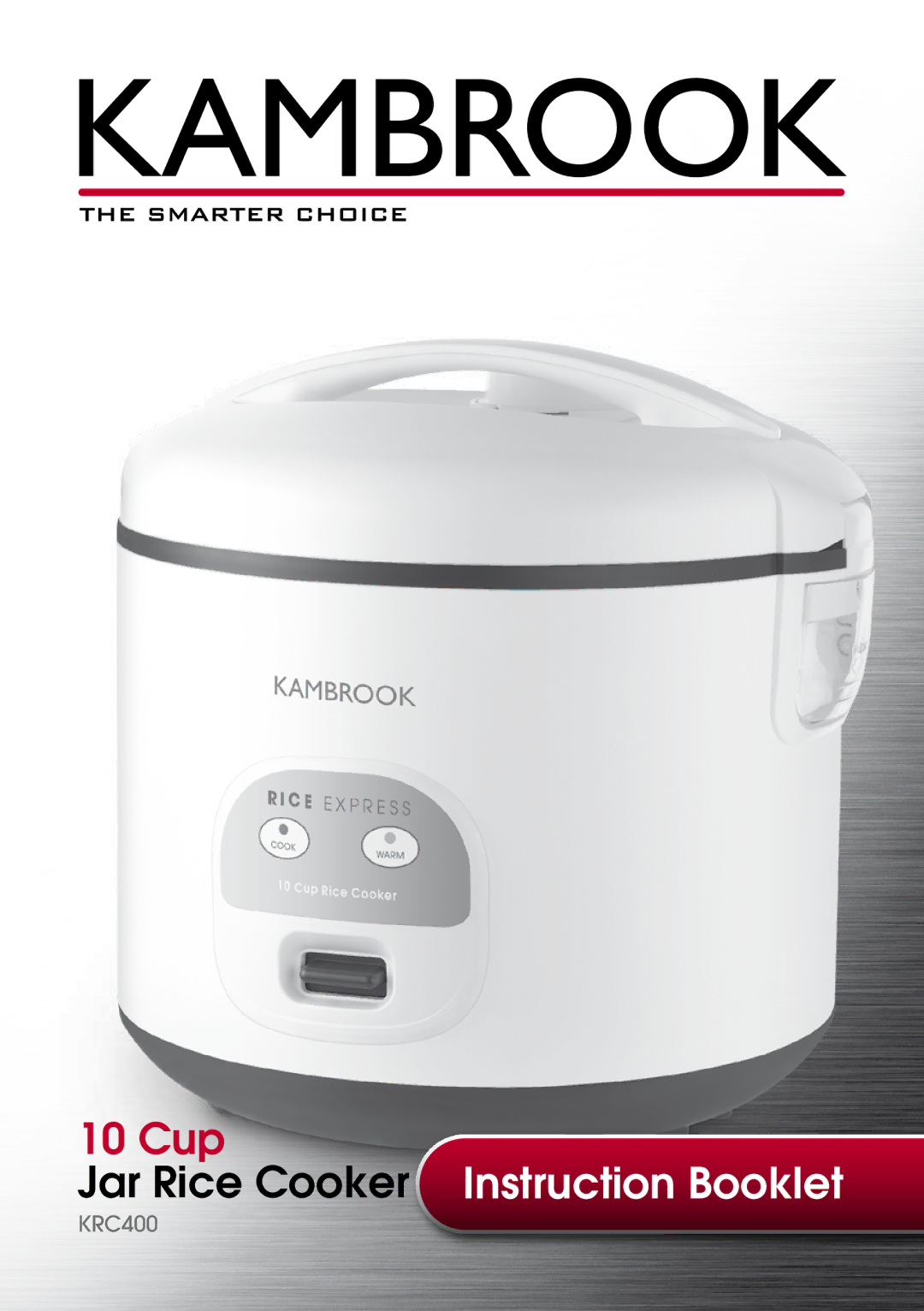 Kambrook KRC400 manual Jar Rice Cooker Instruction Booklet 