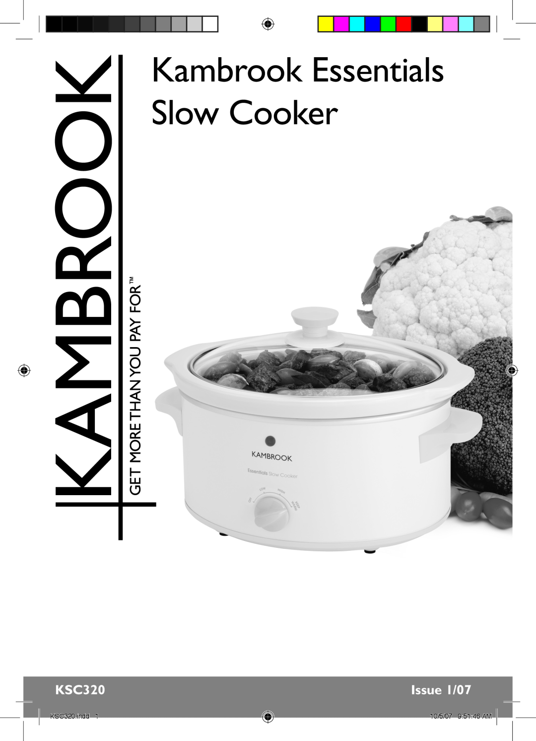 Kambrook manual Kambrook Essentials Slow Cooker, Issue 1/07, KSC320.indd, 10/5/07 9 51 46 AM 