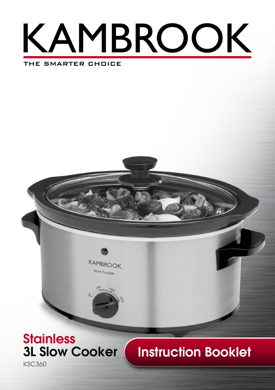 Kambrook KSC360 manual 3L Slow Cooker Instruction Booklet 