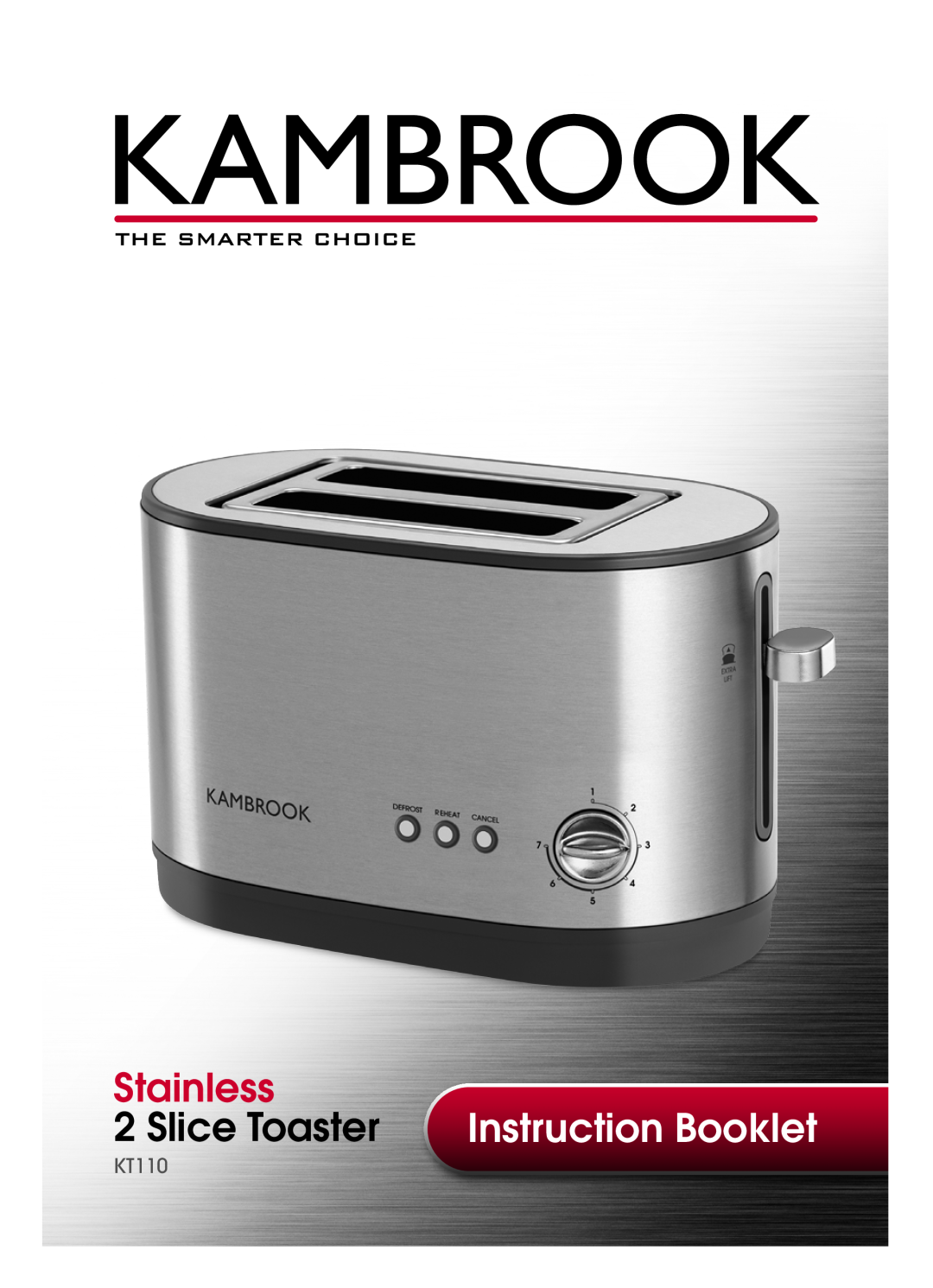 Kambrook KT110 manual Stainless, Slice Toaster, Instruction Booklet 