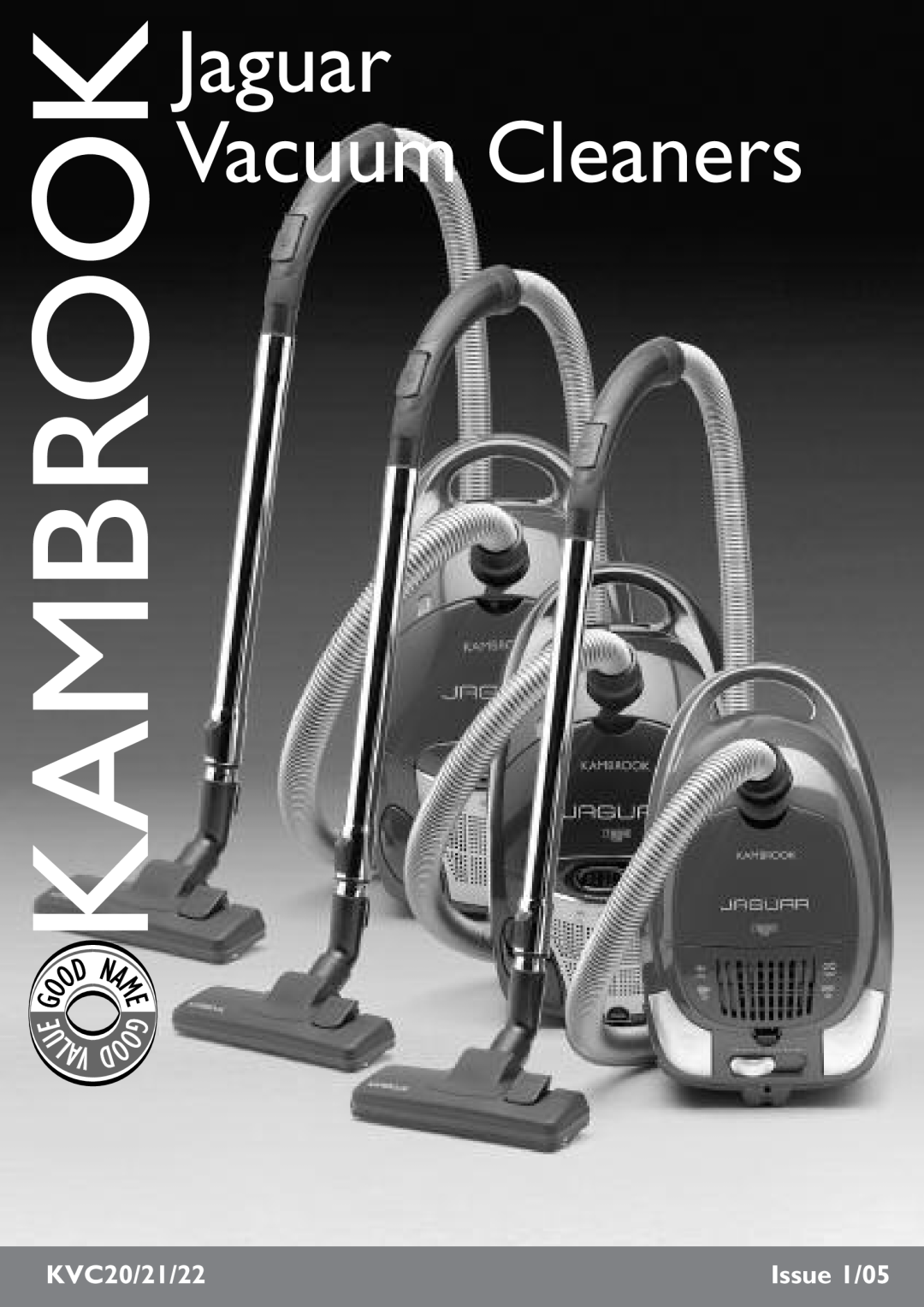 Kambrook manual U Lav, Jaguar Vacuum Cleaners, KVC20/21/22, Issue 1/05 