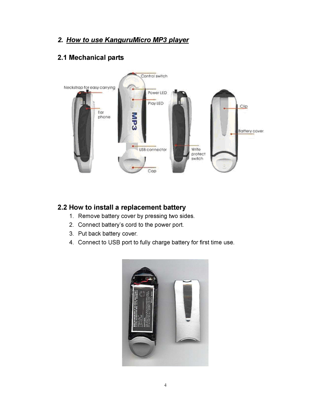 Kanguru Solutions mp3 player and usb flash drive user manual How to use KanguruMicro MP3 player 