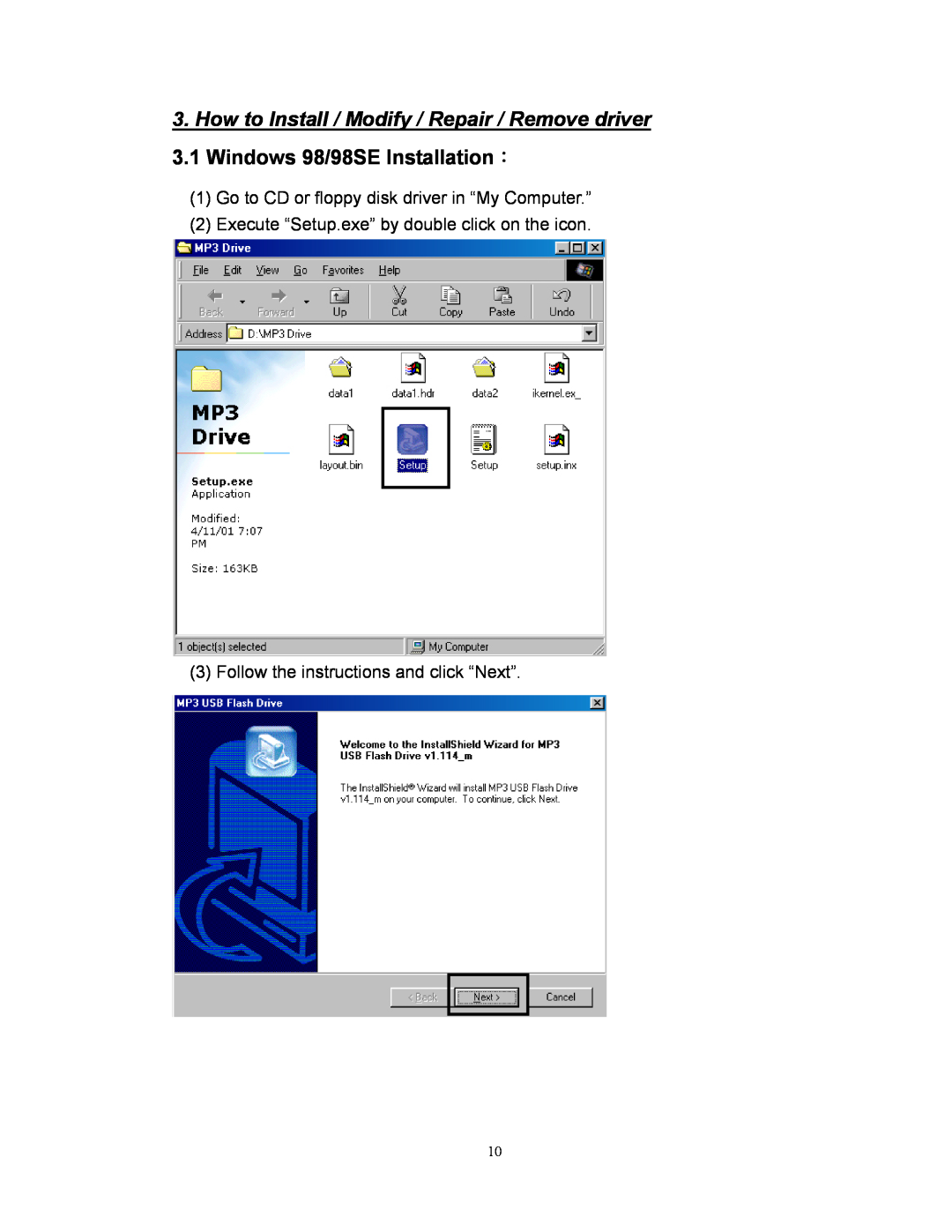 Kanguru Solutions mp3 player and usb flash drive user manual How to Install / Modify / Repair / Remove driver 