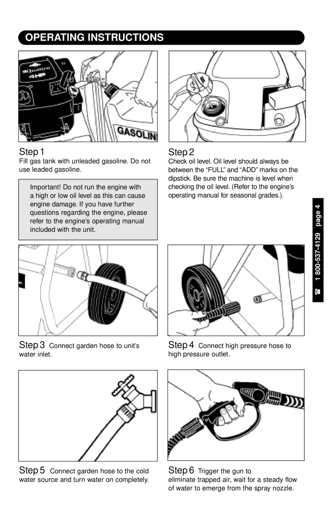 Karcher 1800 specifications Operating Instructions, Step 