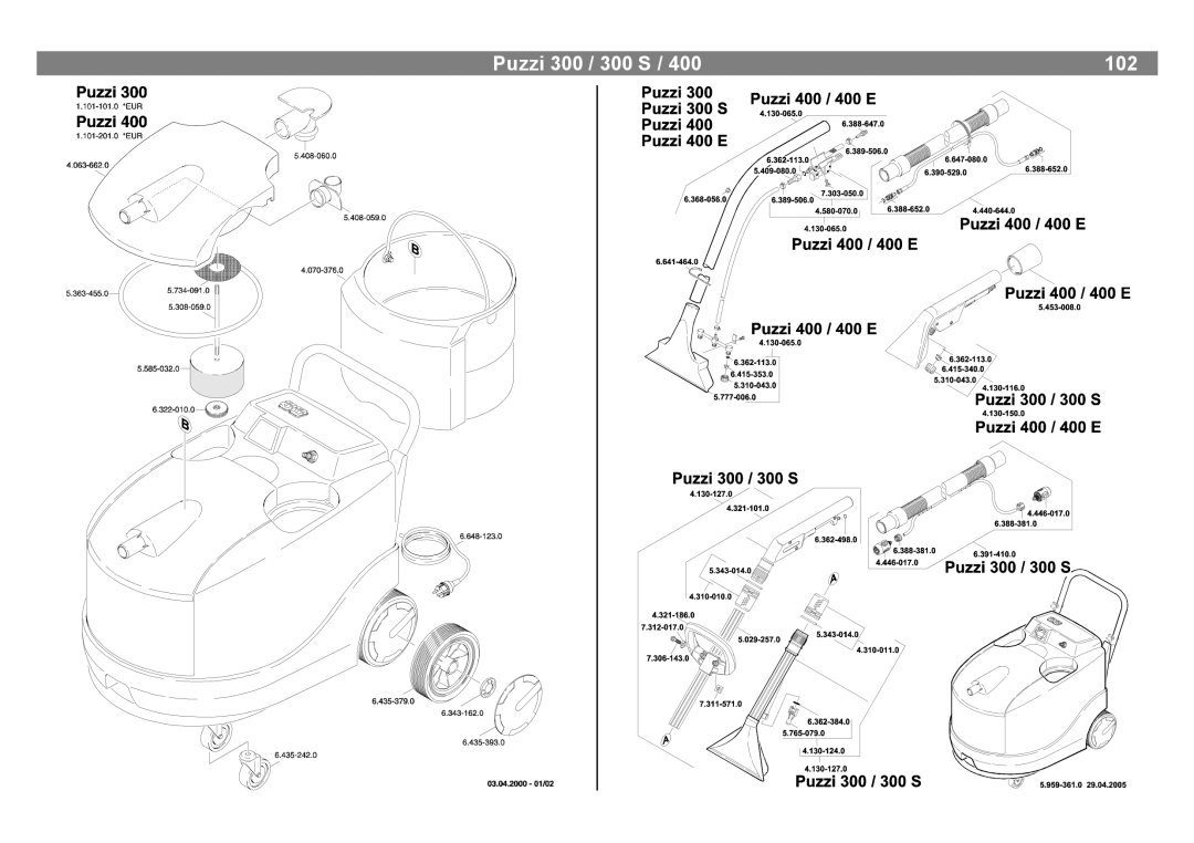 Karcher 400 manual Puzzi 300 / 300 S 102 