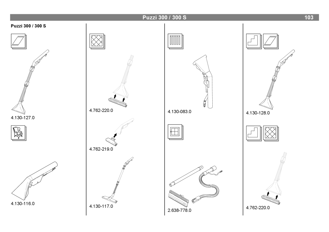 Karcher 400 manual Puzzi 300 / 300 S 103 