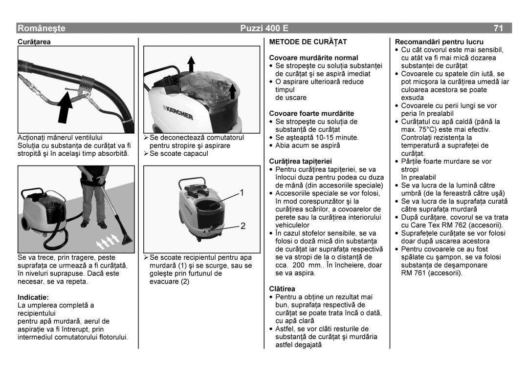 Karcher 400 E manual Xuduhd, 072PXUG&85ULWHQRUPDO$7 