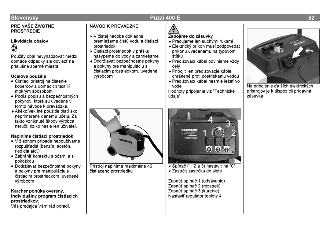 Karcher 400 E manual Dfxmhphohqvxfk¨Pluxndpl, Rgylqlhphyg 