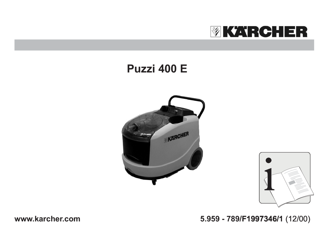 Karcher manual Puzzi 400 E, 5.959 - 789/F1997346/1 12/00 