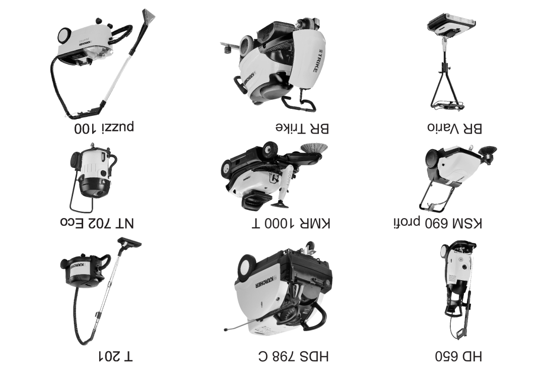 Karcher 400 E manual puzzi, Trike BR, Eco 702 NT, T 1000 KMR, 201 T, C 798 HDS, Vario BR, profi 690 KSM, 650 HD 