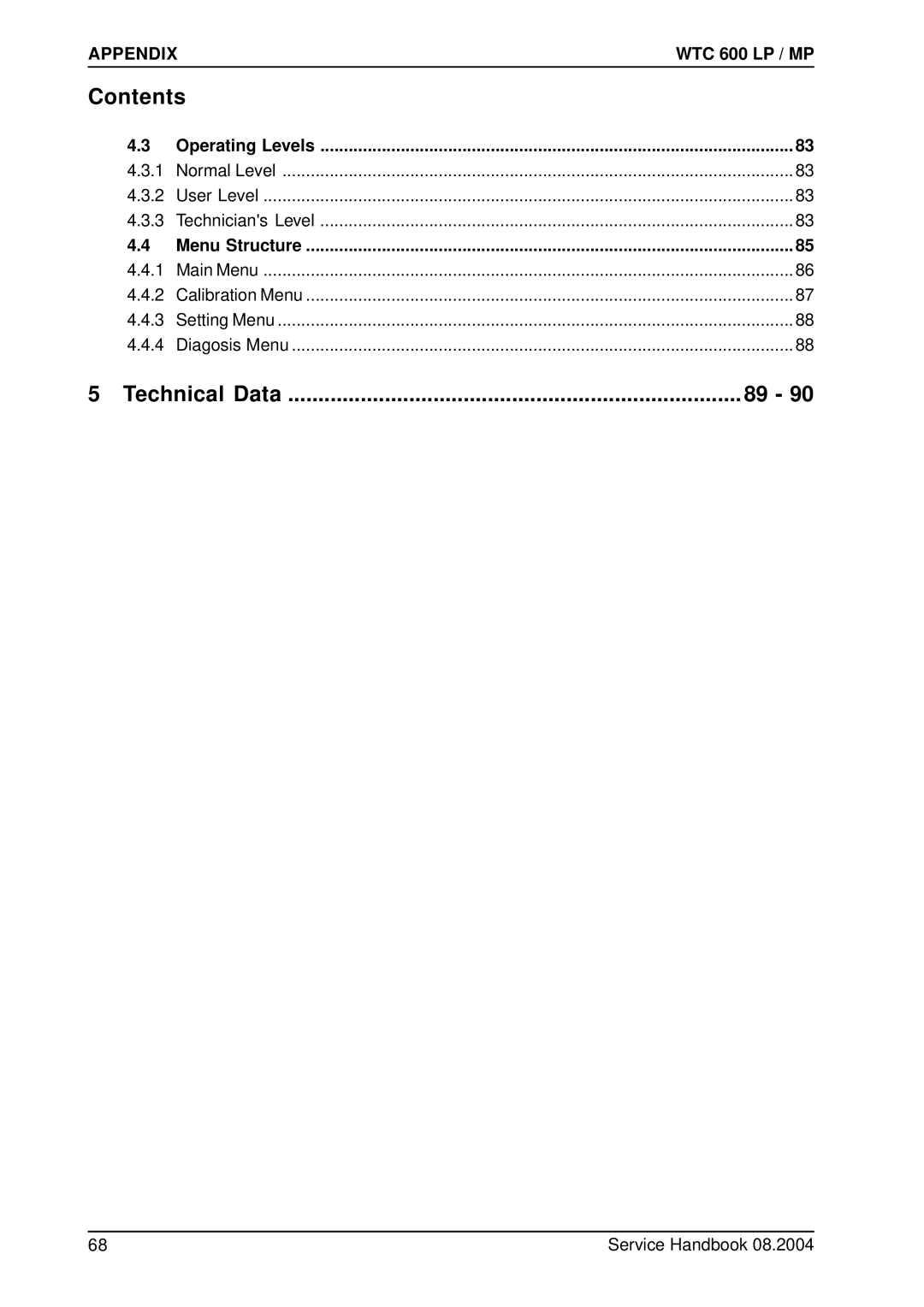 Karcher 600 CD manual Technical Data 