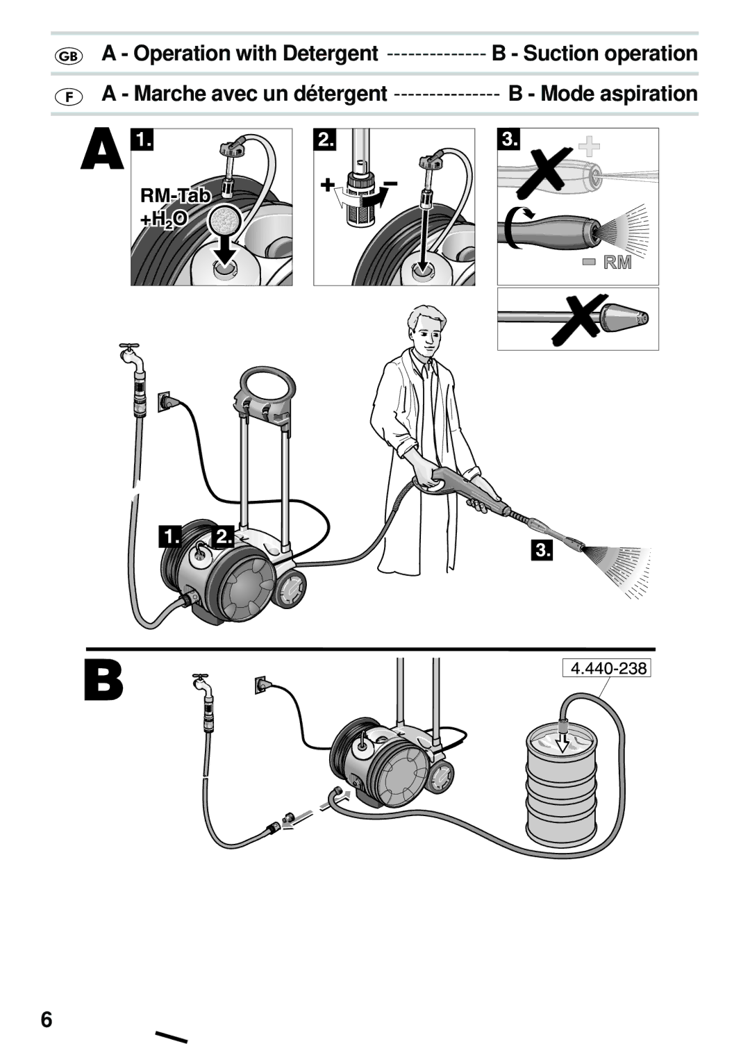 Karcher 670M manual Suction operation 