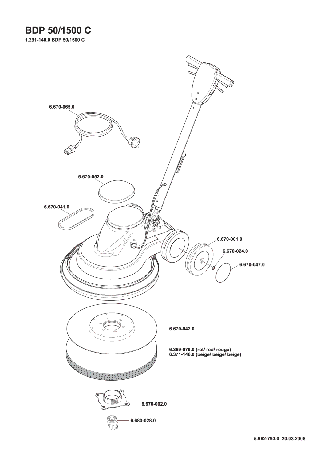 Karcher BDP 50, BDP 1500 manual 