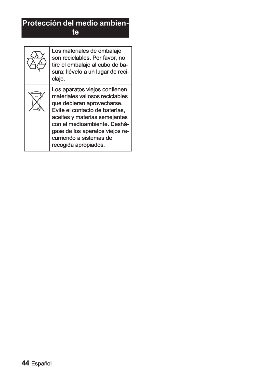 Karcher BDP 1500, BDP 50 manual Protección del medio ambien te, Español 