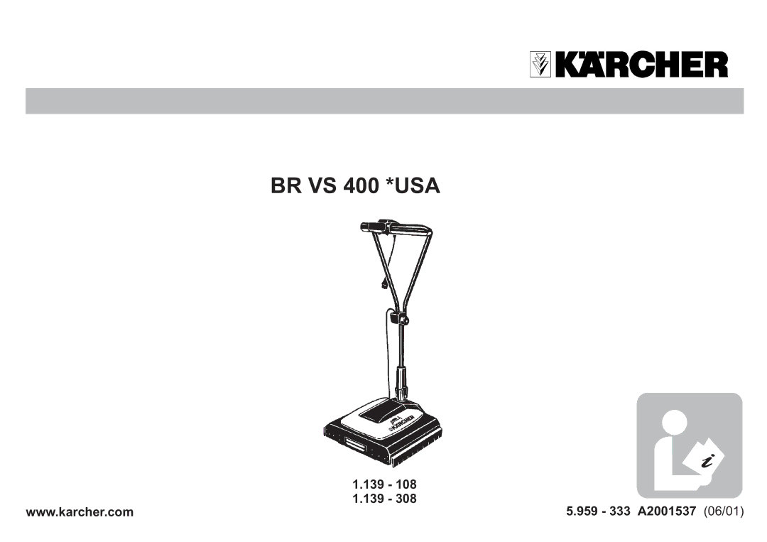 Karcher manual BR VS 400 *USA 