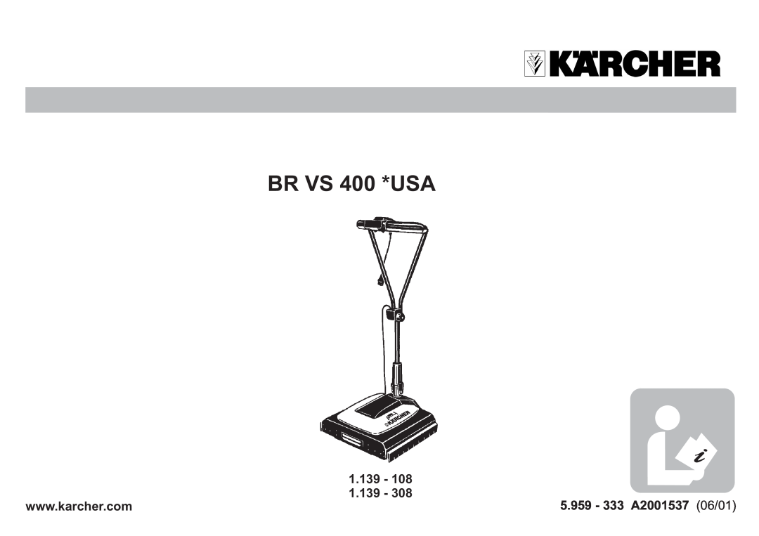 Karcher manual BR VS 400 *USA, 1.139, 5.959 - 333 A2001537 06/01 
