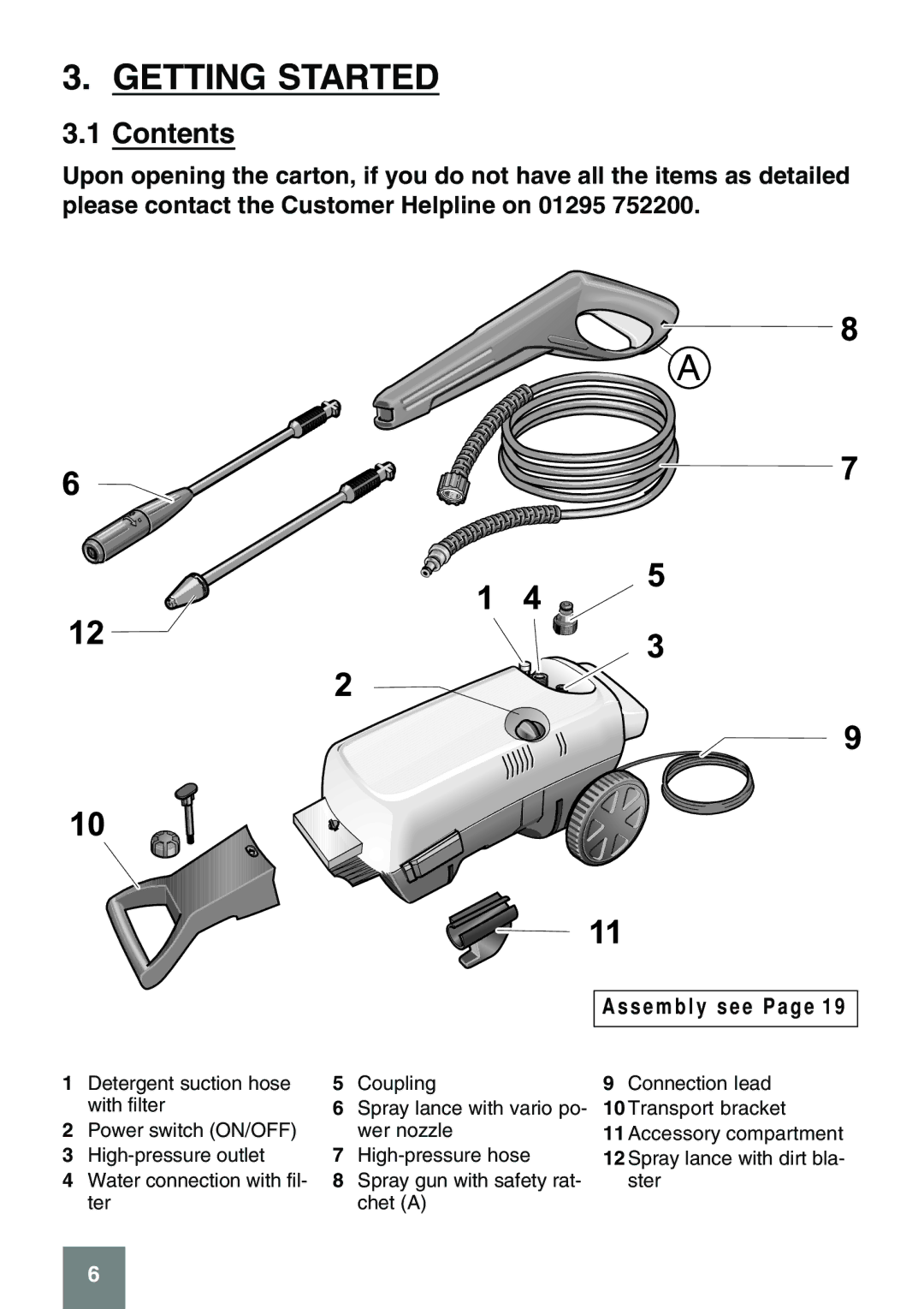 Karcher darcher, 397 m plus manual Getting Started, Contents 