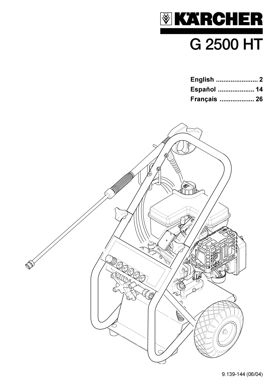 Karcher G 2500 HT manual 