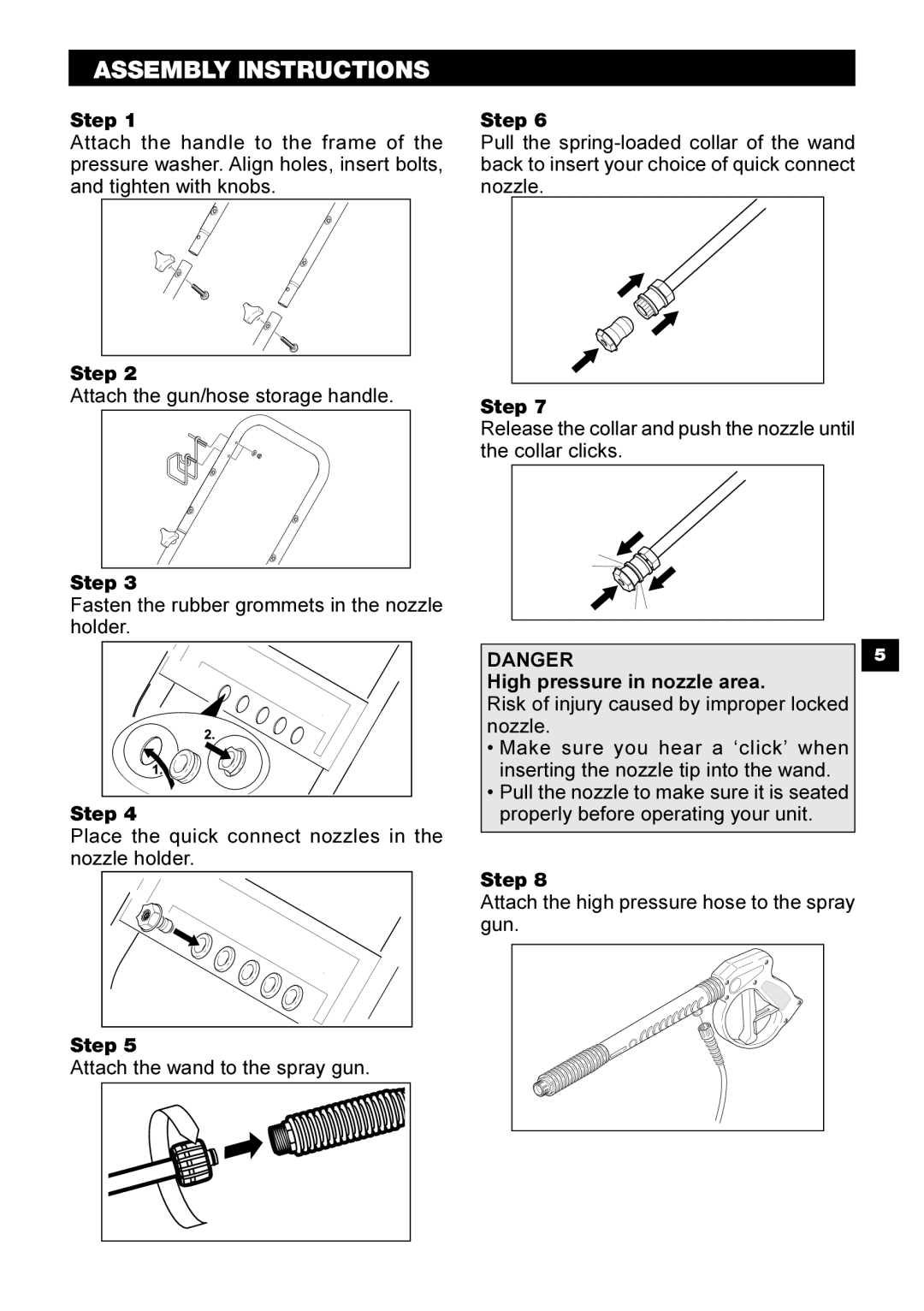 Karcher G 2500 HT manual Assembly Instructions, Step 