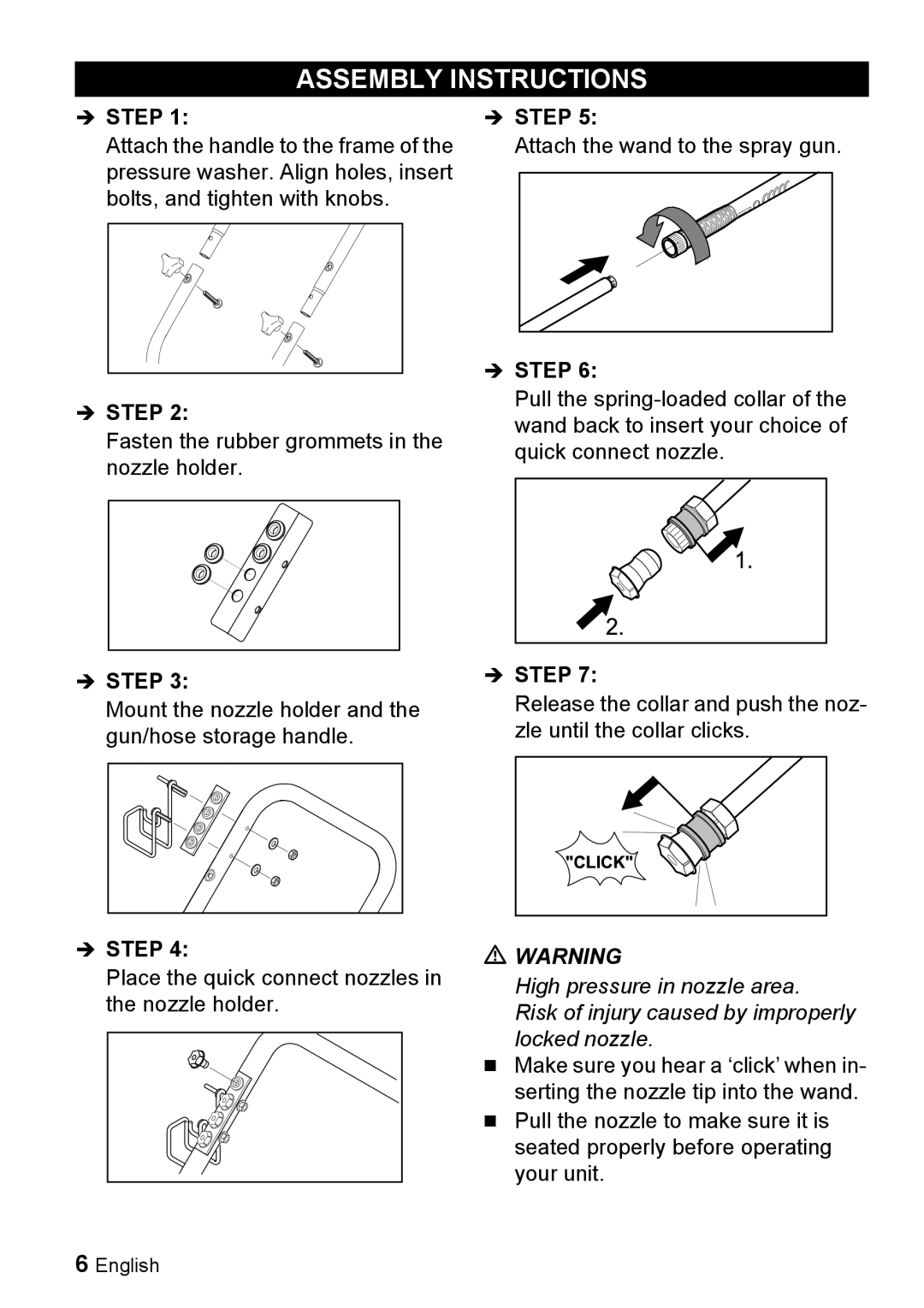 Karcher G 2500 LH manual Assembly Instructions, Step 