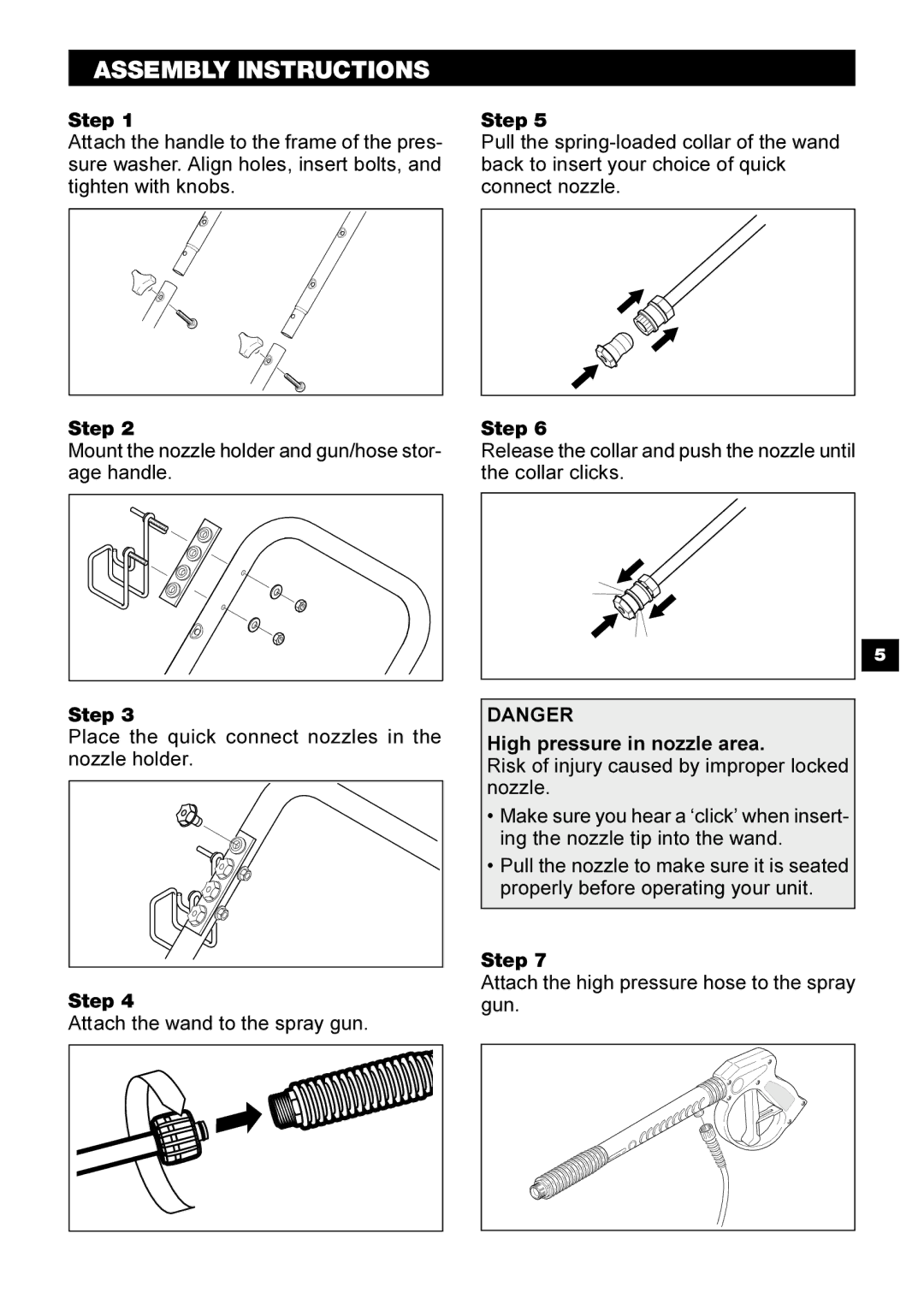 Karcher G 2500 OH manual Assembly Instructions 