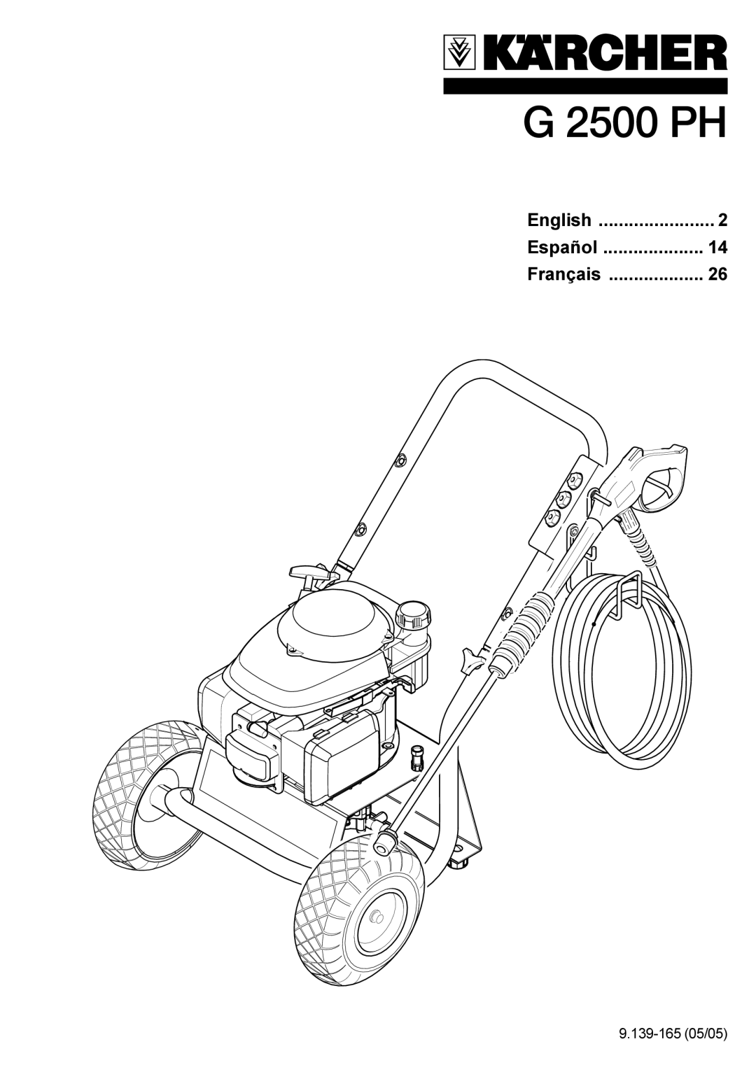 Karcher G 2500 PH manual 