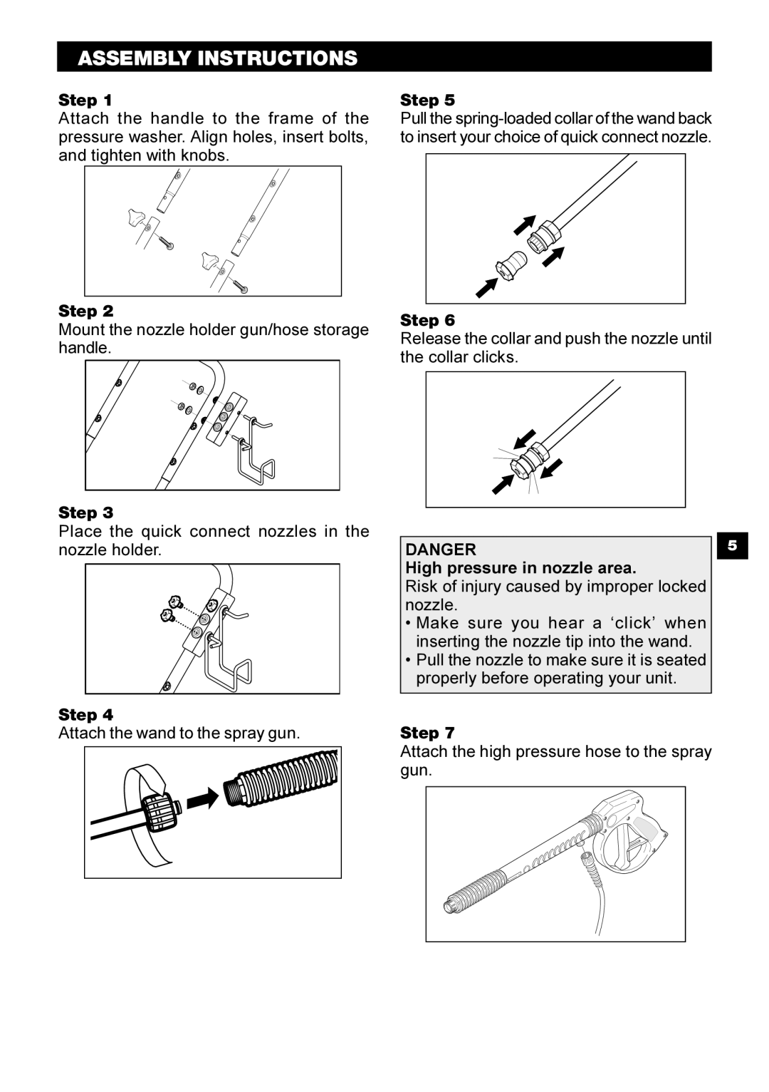 Karcher G 2500 PH manual Assembly Instructions 