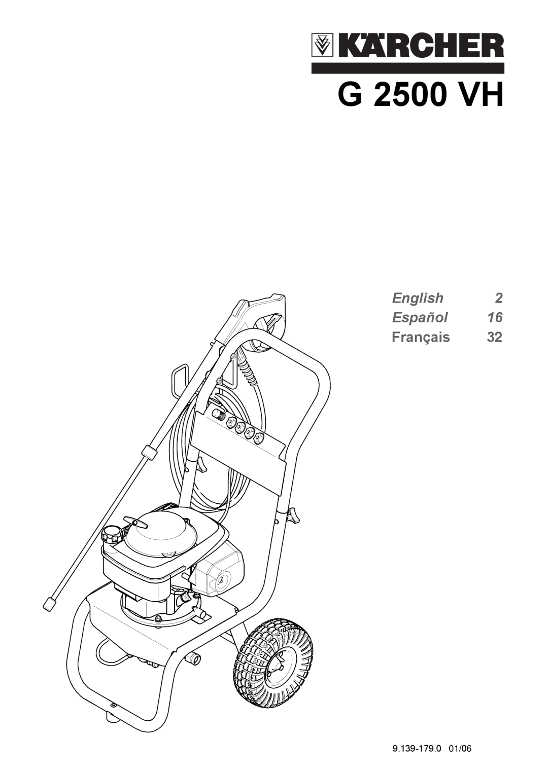 Karcher G 2500 VH manual 