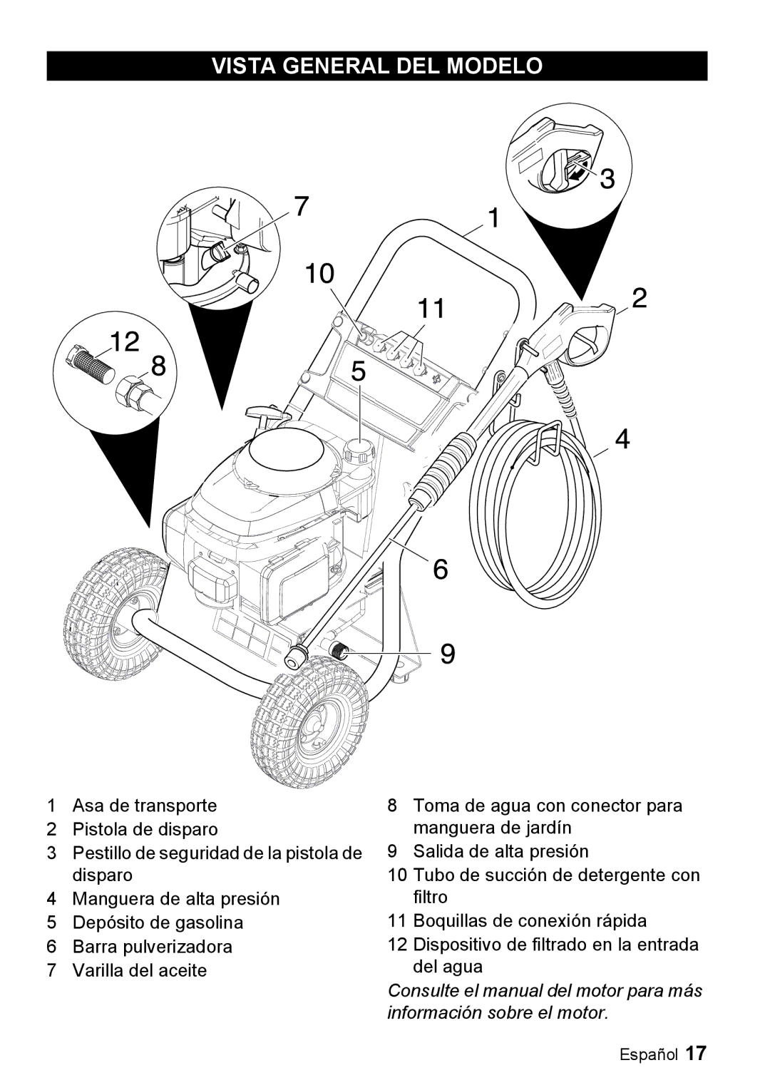 Karcher G 2600 PH manual Vista General DEL Modelo 