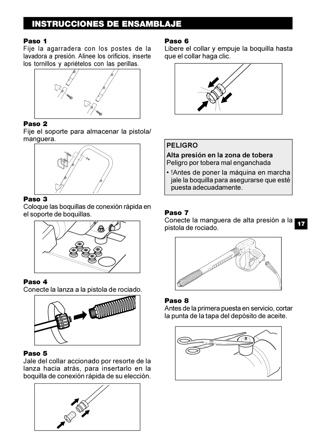 Karcher G 2800 OH manual Instrucciones DE Ensamblaje 