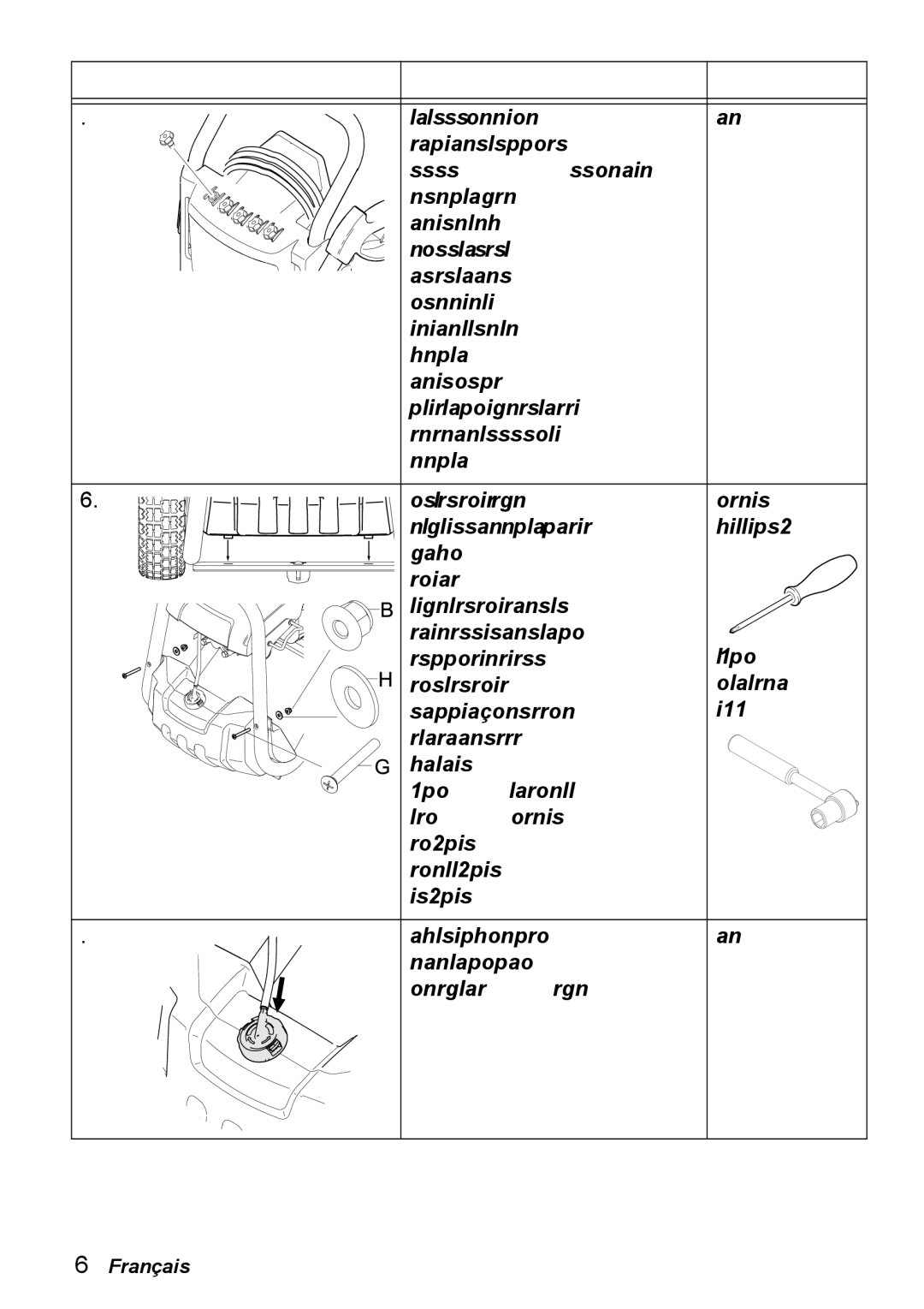 Karcher G 3000 BH manual Illustration Description Outil requis 